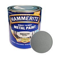 Глянцева фарба 3 в 1 по металу Hammerite (Smooth), срібляста, 0.75 л 5126164 фото